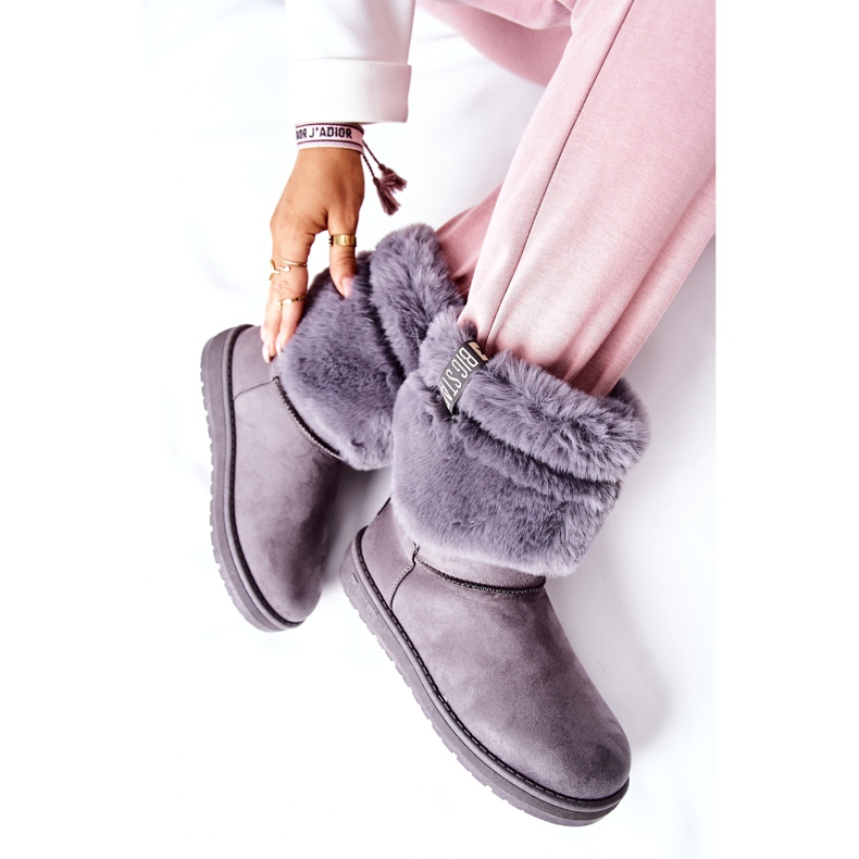 Women's snow boots Big Star II274128 Gray grey 2 Women's snow boots Big Star II274128 Gray grey 2
