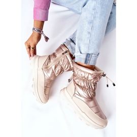 Women's warm snow boots with a golden starbone zipper 1 Women's warm snow boots with a golden starbone zipper 1