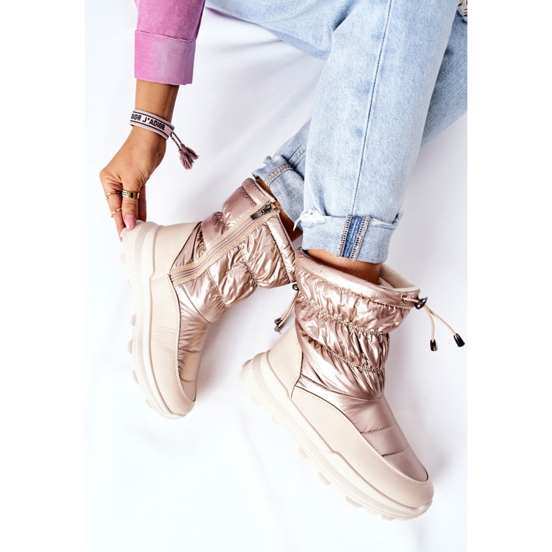 Women's warm snow boots with a golden starbone zipper 1 Women's warm snow boots with a golden starbone zipper 1