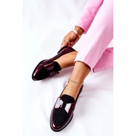 Women's Brogues Maciejka Lacquered Loafers Marbled Burgundy 04099-33 / 00-1 2 Women's Brogues Maciejka Lacquered Loafers Marbled Burgundy 04099-33 / 00-1 2