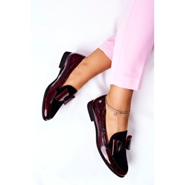 Women's Brogues Maciejka Lacquered Loafers Marbled Burgundy 04099-33 / 00-1 1 Women's Brogues Maciejka Lacquered Loafers Marbled Burgundy 04099-33 / 00-1 1