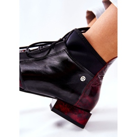 Leather Boots Maciejka 04744-29 Marbled Marbles black red 2