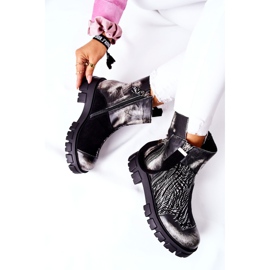 Leather Booties Jodhpur boots Maciejka Black-White 05137-21 1