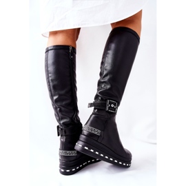 Leather Maciejka Boots On The Platform Black 05293-01 1