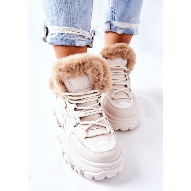 PM1 Women's Light Beige Warm Boots Limerick 1