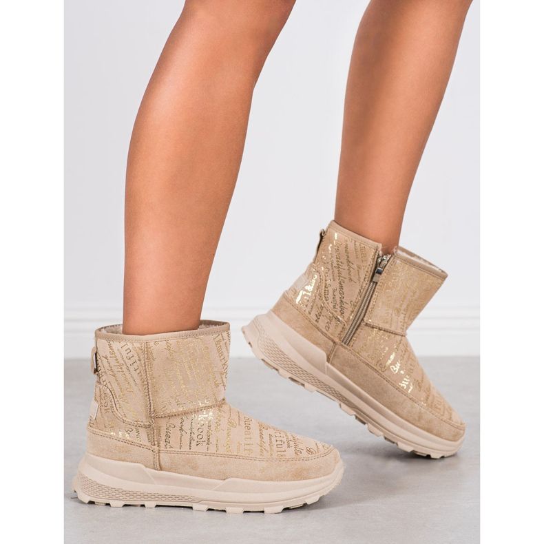 SHELOVET Warm Mukluki On The Platform beige 1