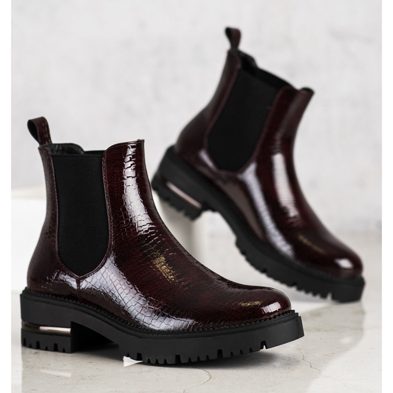 Snake Print Sergio Leone Chelsea Boots red multicolored 1