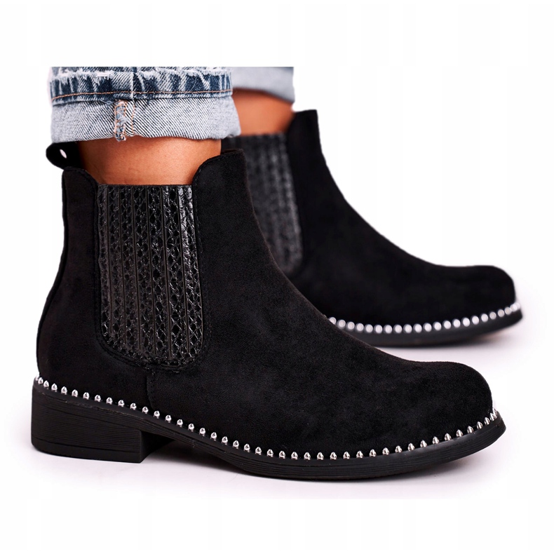Women's Booties Jodhpur boots Suede Black Meagan 5 Women's Booties Jodhpur boots Suede Black Meagan 5