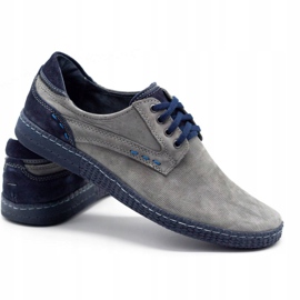 KOMODO Casual men's shoes 848 gray navy blue grey 3