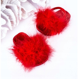 FR1 Children's Rubber Slippers With Fur Red Skylar 1