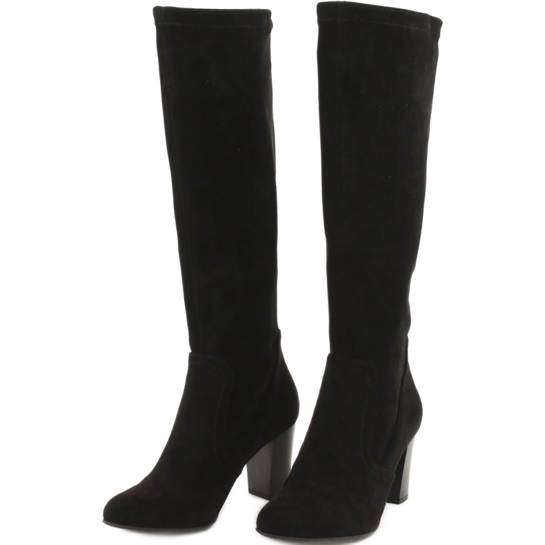 Black Women's boots with suede Caprice 25502-27 044 2