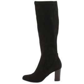 Black Women's boots with suede Caprice 25502-27 044 1