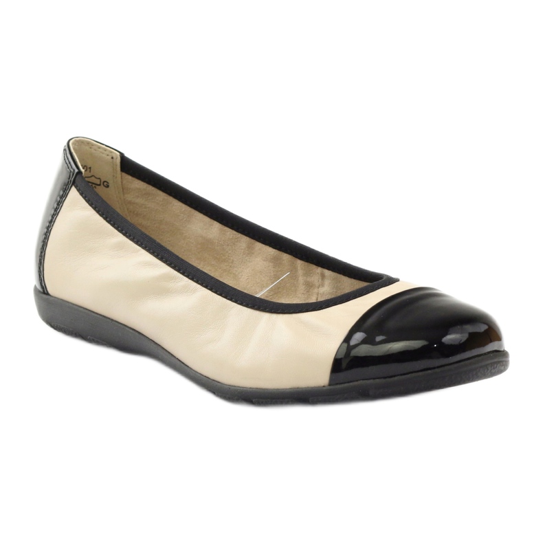 Caprice ballerinas shoes for women 22152 black brown 1