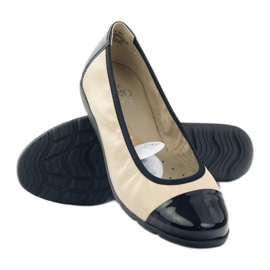 Caprice ballerinas shoes for women 22152 black brown 3