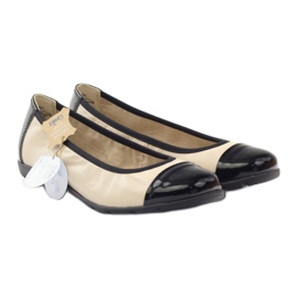 Caprice ballerinas shoes for women 22152 black brown 4