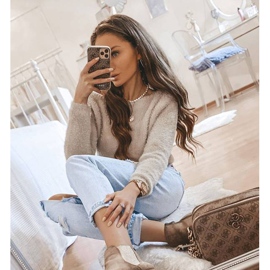 Khaki Ana ankle boots on a post beige brown 1