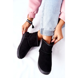 Women's leather snow boots Big Star II274440 Black 2