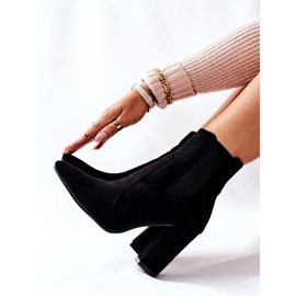 PG1 Women's Suede Boots On A Heel Black Kastren 2