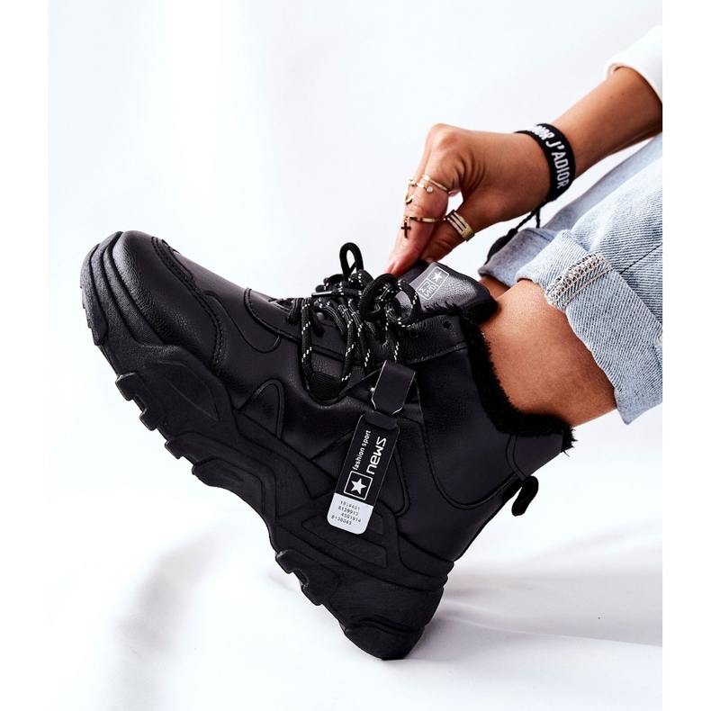 Women's Black Warm Sneakers Snow boots Kaphia 2