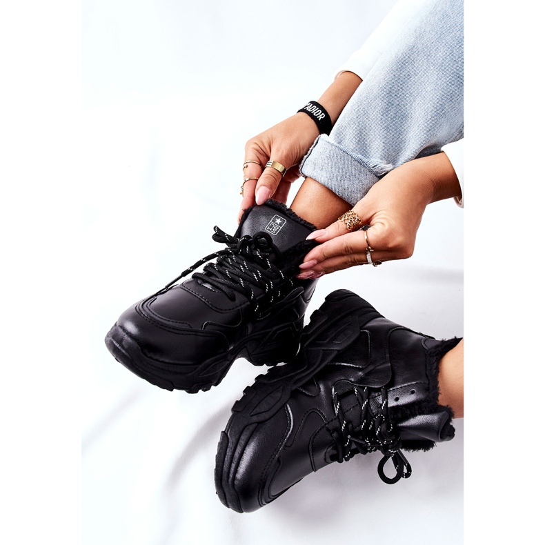 Women's Black Warm Sneakers Snow boots Kaphia 1