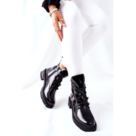 Lacquered Warm Boots Sergio Leone Black TR744 2