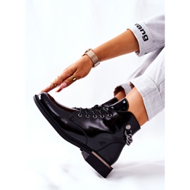 Lacquered Warm Boots Sergio Leone Black BT405 2