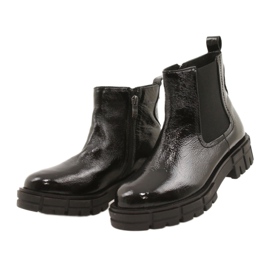 Black varnished women's boots Caprice 9-25461-27 017 2
