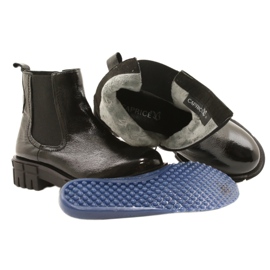 Black varnished women's boots Caprice 9-25461-27 017 7