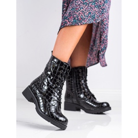 SHELOVET Lace-up Trapper Boots black 2