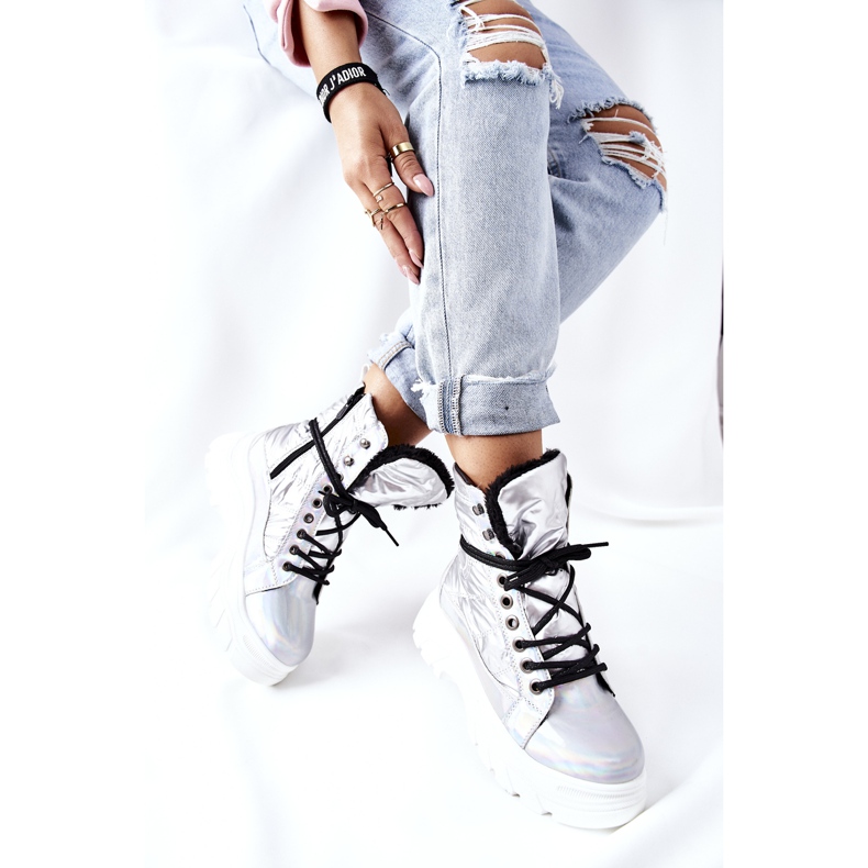 Vinceza Women's Silver Ismobe Trappers 1