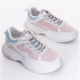 Cream Yumiko mesh sneakers white pink 1