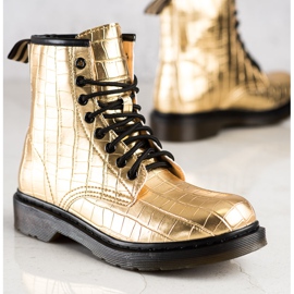 Sweet Shoes Golden Booties With Eco Leather 1