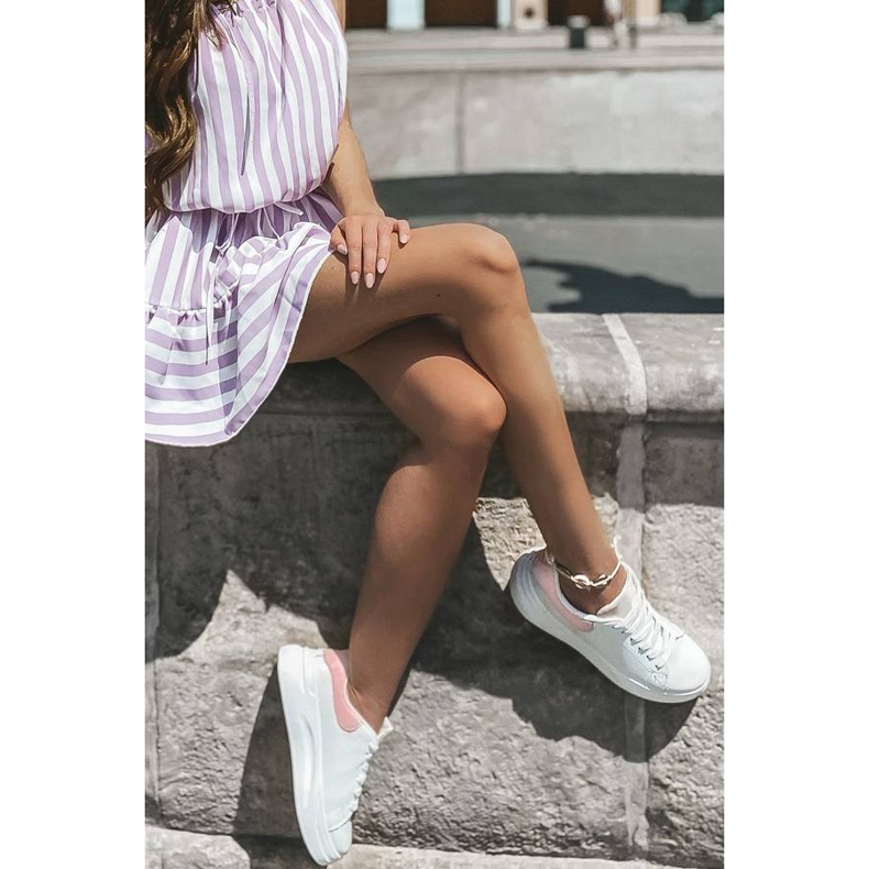 RunwayHer white trainers pink 1