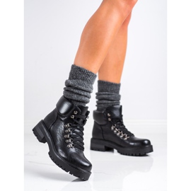 Ideal Shoes Casual Boots With Warming black 2