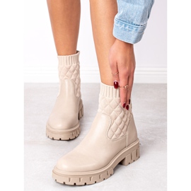 Seastar Comfortable boots with a sock beige 2