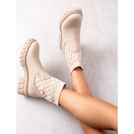 Seastar Comfortable boots with a sock beige 1