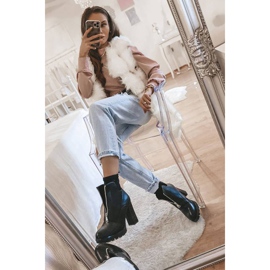 Black ankle boots with a Rocko zipper 1