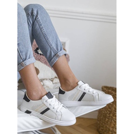 Betsy black glitter white trainers 1