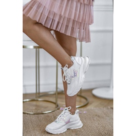 Modern Girl's white sneakers grey 2