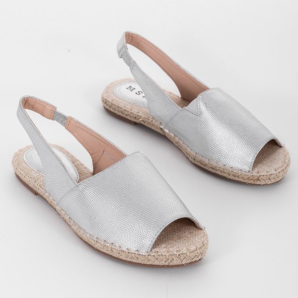 Dulce silver espadrilles sandals 1