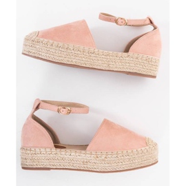 Pink espadrilles on the Summer platform 1