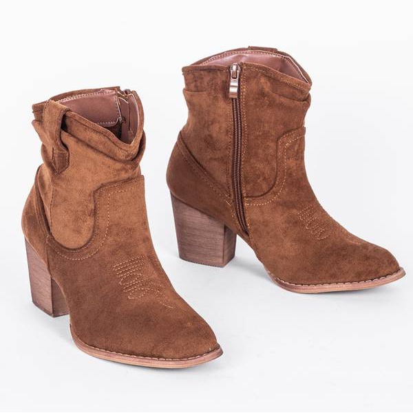 Brown ankle boots on the Lea post 1