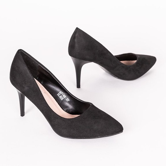 Black high heels on a Kathryn medium heel 1