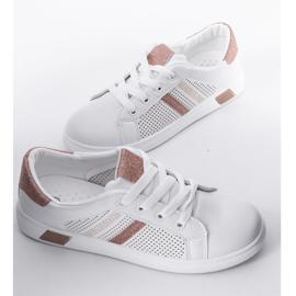 Betsy's pink glitter white trainers 1