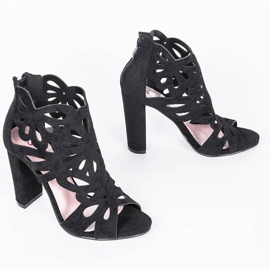 Black boots with cutouts from Leah 1