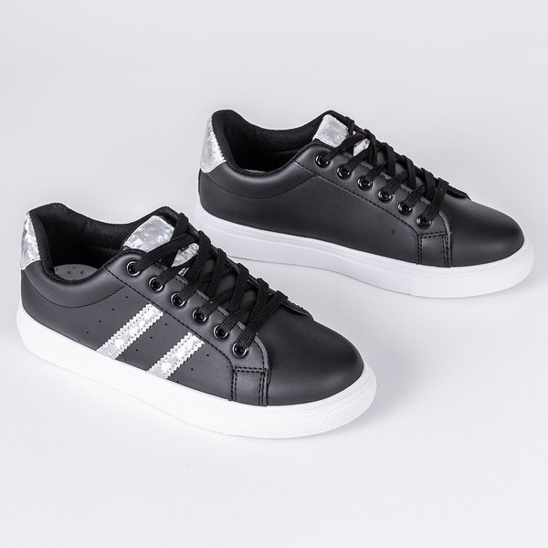 Black trainers with embellishments from Abbie silver 1