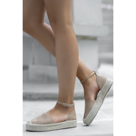 Beige espadrilles on the Summer platform 1