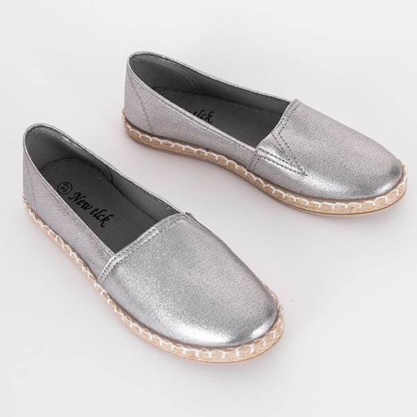 Silver metallic espadrilles from Big Girl 1 Silver metallic espadrilles from Big Girl 1
