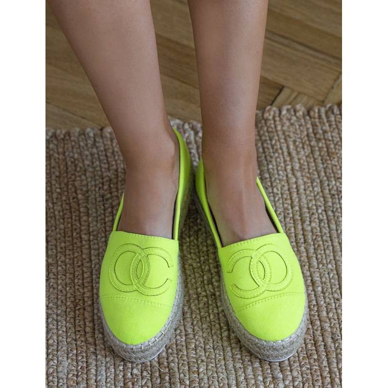 Pretty Woman neon green espadrilles 2