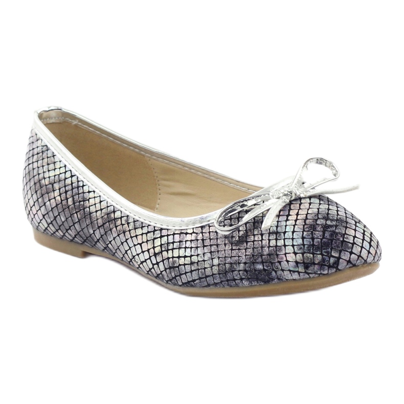 American Club American C061 gray ballerinas for girls grey 1